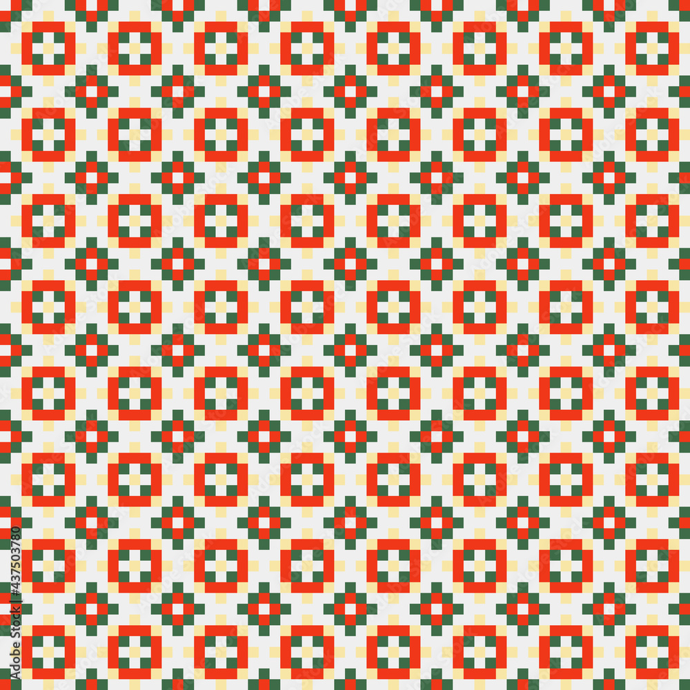 Abstract Cross Pattern generative computational art illustration