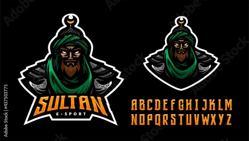 Fotografie, Obraz illustration vector graphic of Arabian Knight mascot logo perfect for sport and