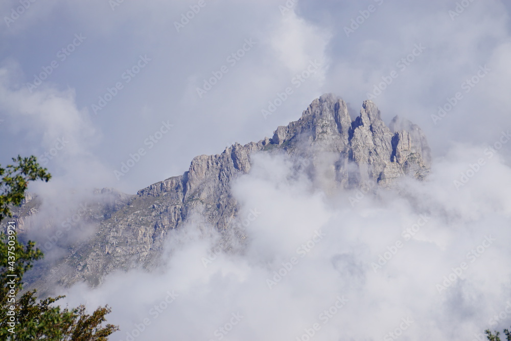 clouds over the mountains in Serre Ponçon, France