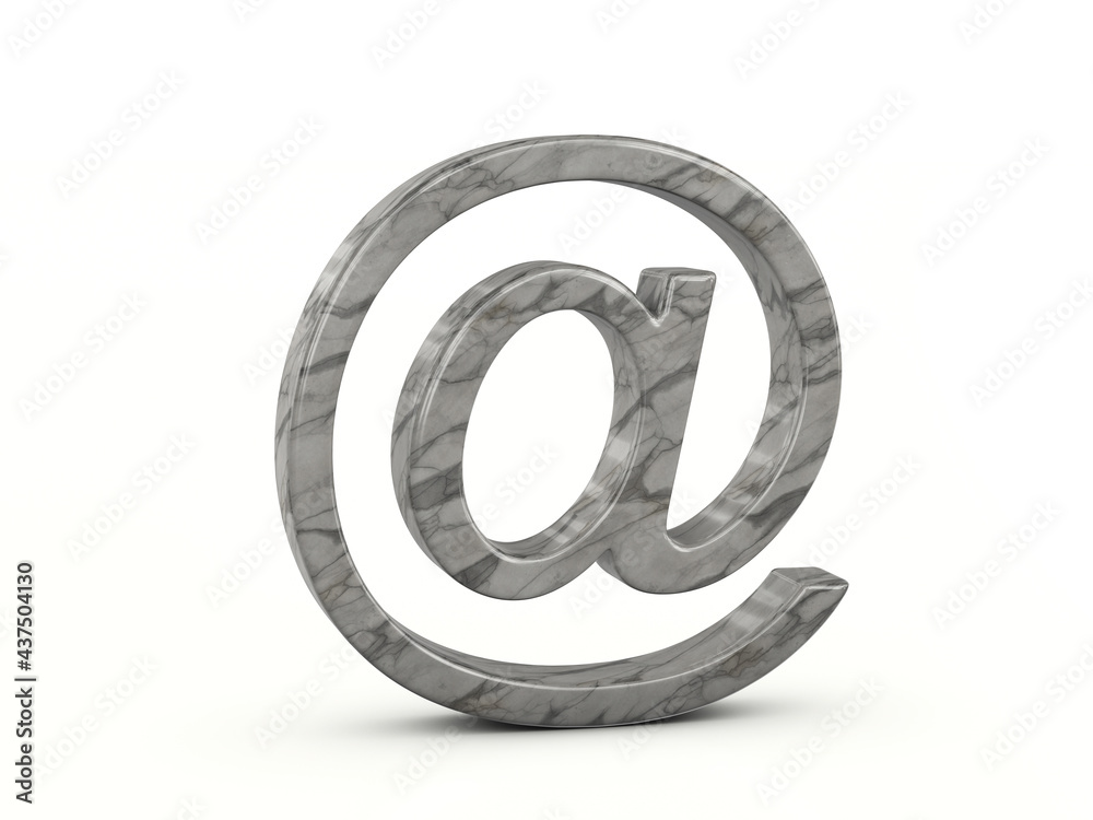 Marble email symbol Marble email symbol