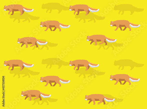 Cat Laperm Walking Cartoon Vector Seamless Wallpaper