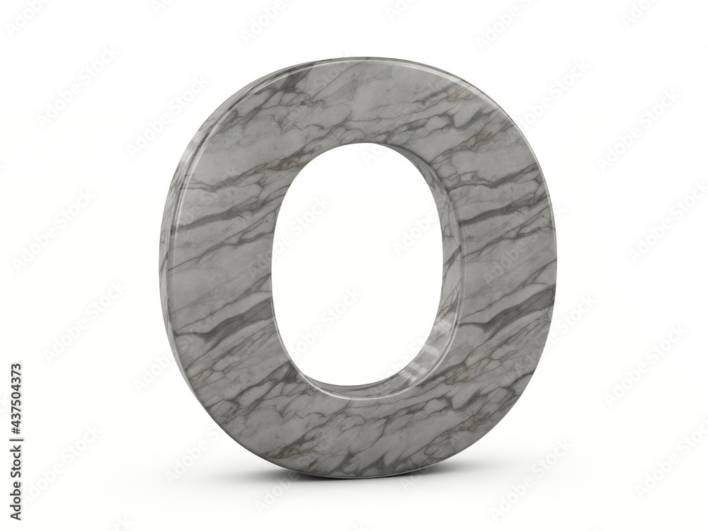 Marble letter O Marble letter O