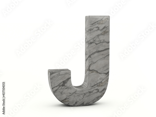 Marble letter J