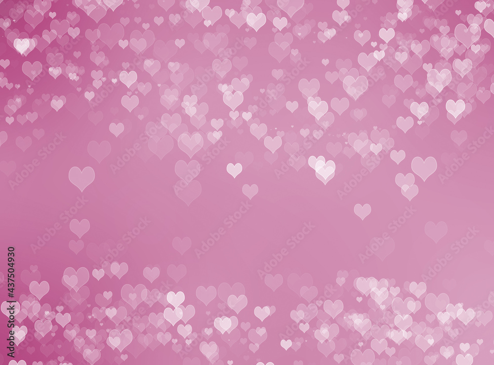 Abstract bokeh with pink background with hearts pattern. Abstract bokeh with pink background with hearts pattern.