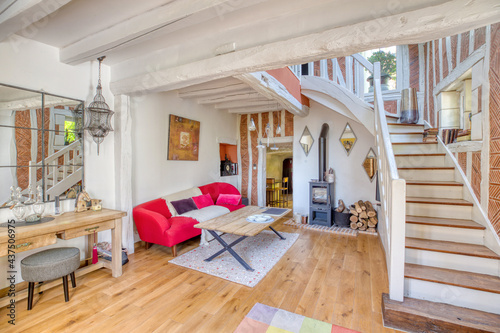 Quadro em tela Intérieur d'une maison troglodyte à Vouvray en Indre et Loire