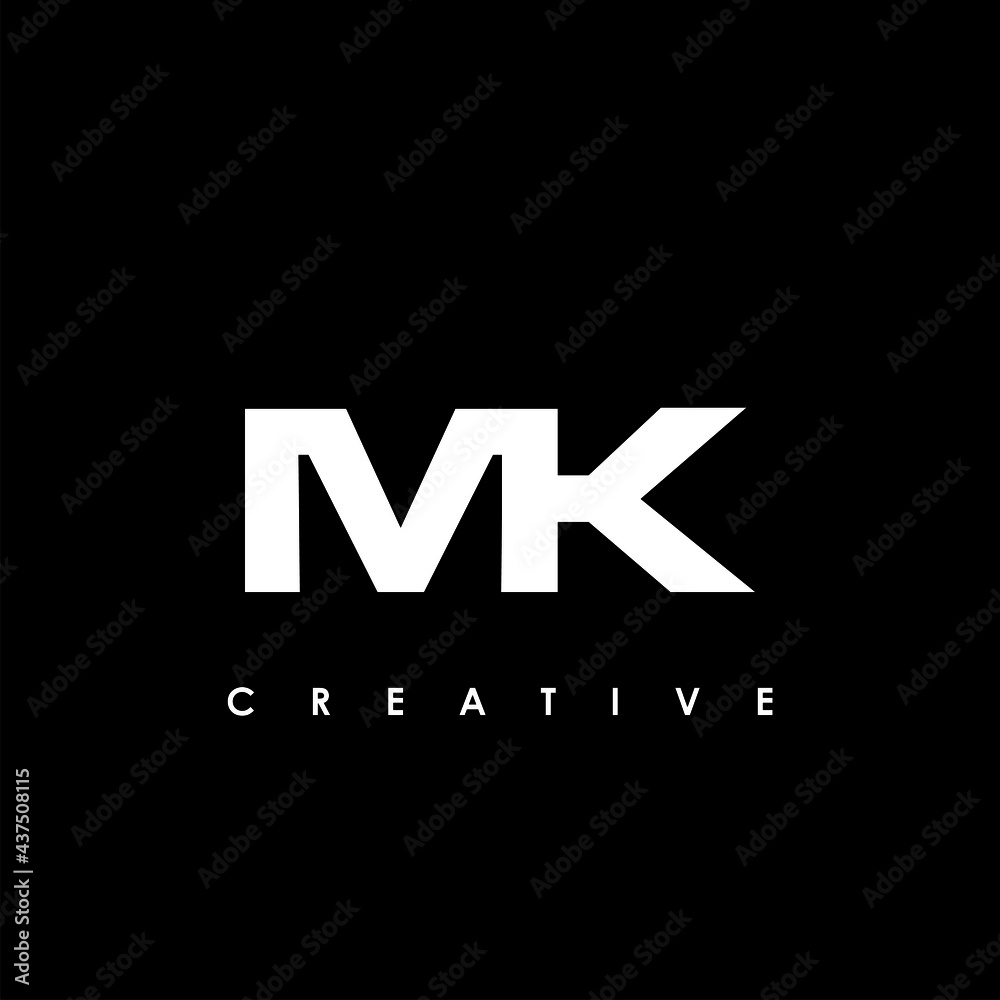 MK Letter Initial Logo Design Template Vector Illustration