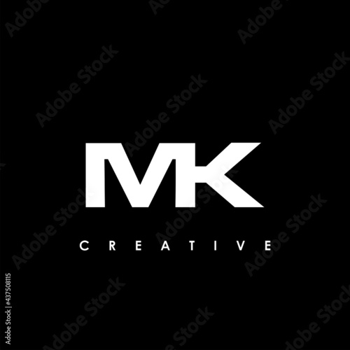 MK Letter Initial Logo Design Template Vector Illustration