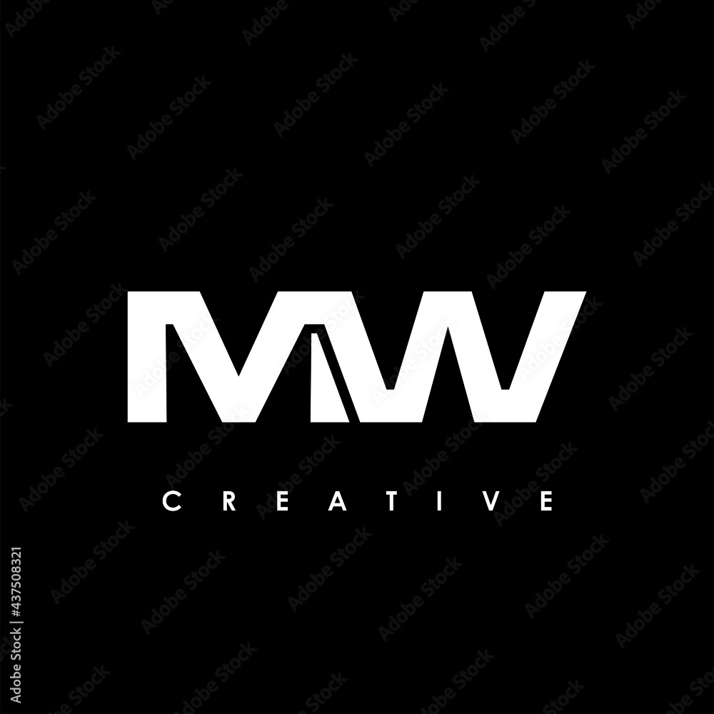 Fototapeta premium MW Letter Initial Logo Design Template Vector Illustration