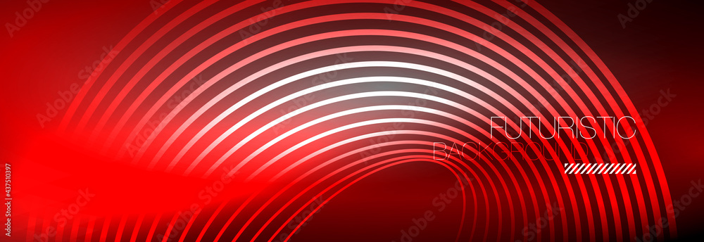 Dark abstract background with glowing neon circles. Trendy layout template for business or technology presentation, internet poster or web brochure cover, wallpaper Dark abstract background with glowing neon circles. Trendy layout template for business or technology presentation, internet poster or web brochure cover, wallpaper