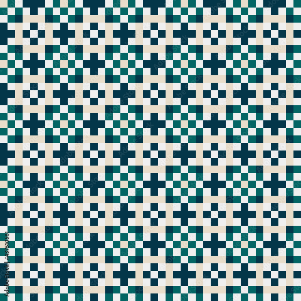 Abstract Cross Pattern generative computational art illustration