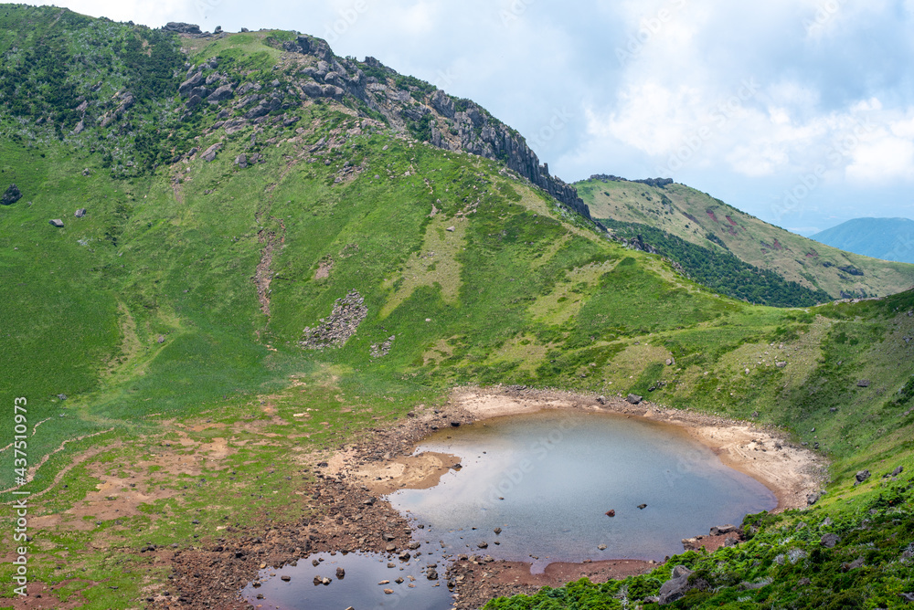 Mt. Hallasan. The highest mountain in Korea. there is a crater lake on the top