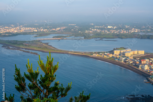 Jeju Island as seen from Seongsan Ilchulbong Peak
