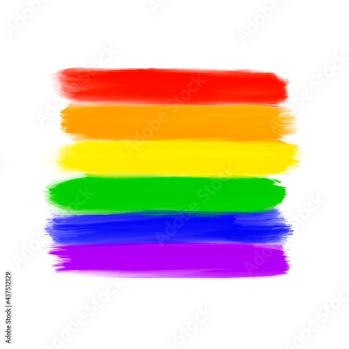 Rainbow. An imitation of chalk color. Bright vector illustration isolated on white background Texture stripe