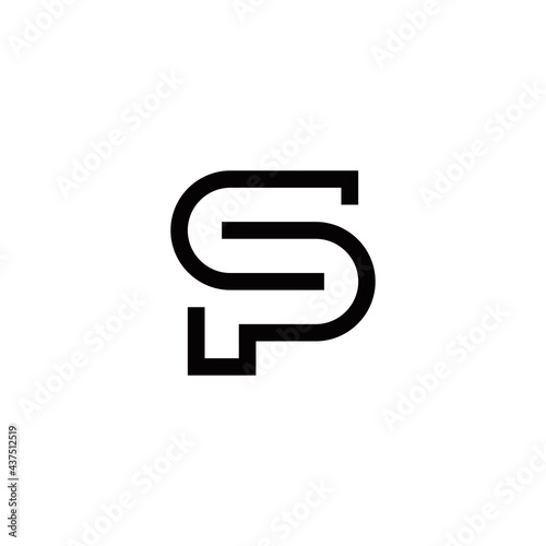 s p sp ps initial logo design vector template