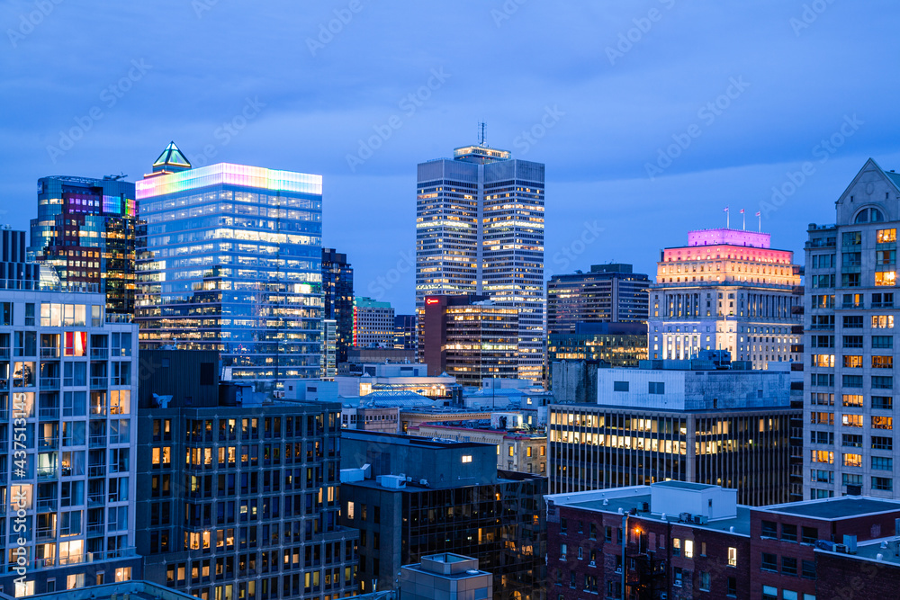 Naklejka premium Views of Downtown of Montreal Quebec