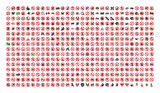 480 forbidden icons in flat style. 480 forbidden icons is a vector icon set of law, restriction, rules, fail, safety, instruction symbols. These simple pictograms designed for control and law purposes