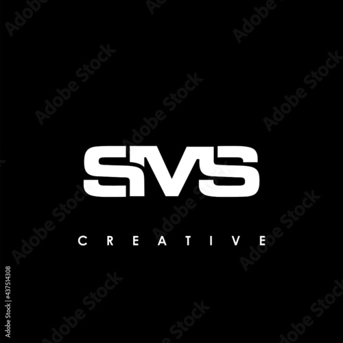 SMS Letter Initial Logo Design Template Vector Illustration
