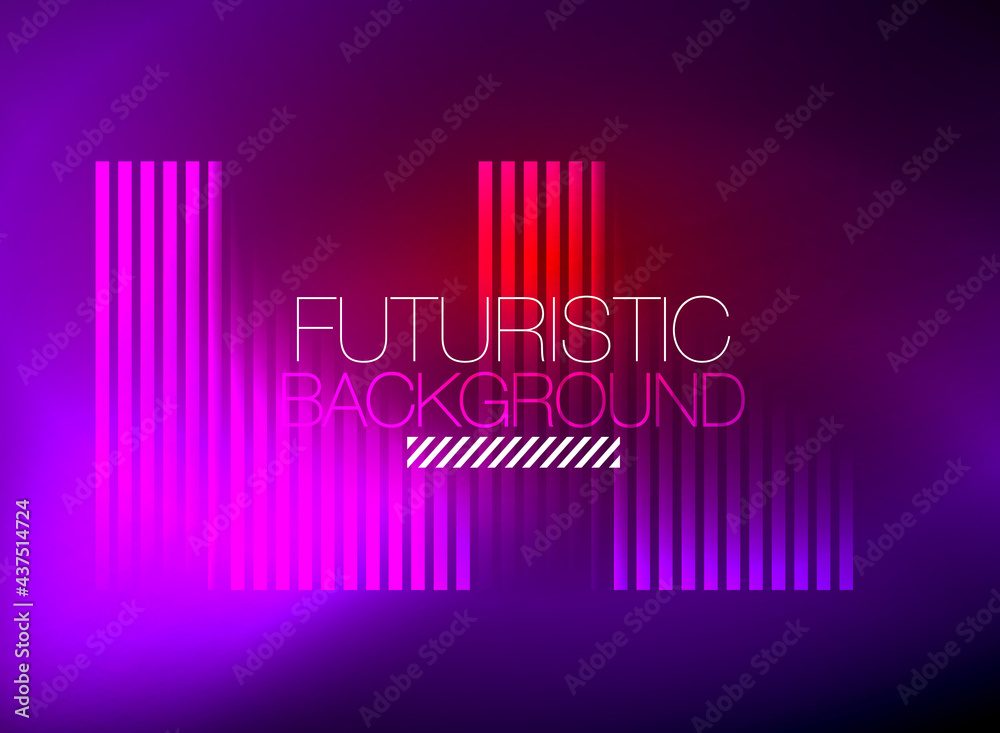 Bright neon color techno abstract background, shiny glowing neon lines in the dark background Bright neon color techno abstract background, shiny glowing neon lines in the dark background