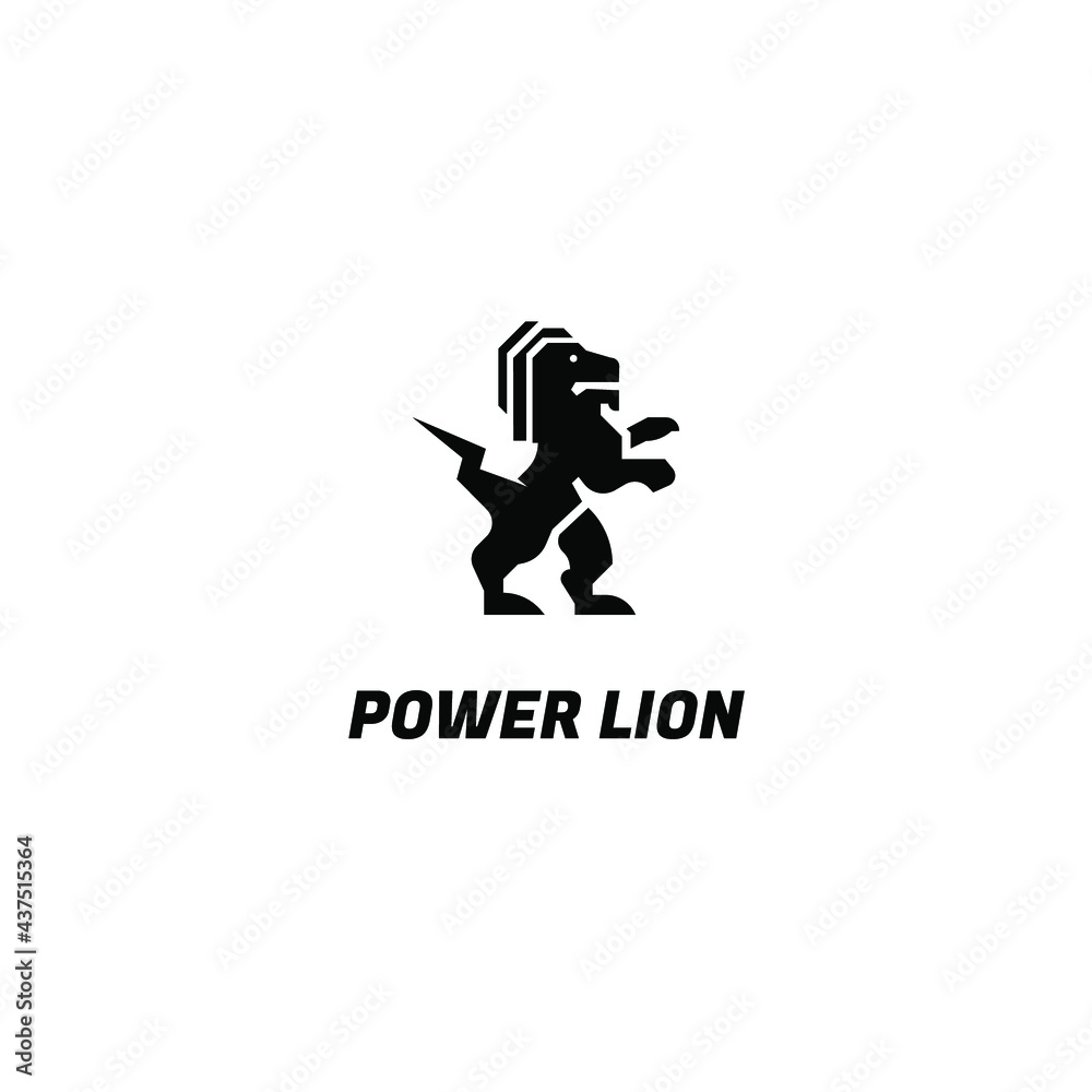 Fototapeta premium Power Lion | Animal Logo Power