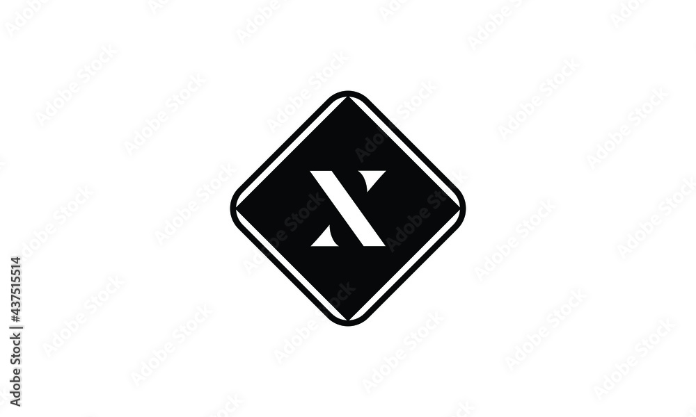 Initial Letter X Square Shape Vector Monogram Logo. X Letter Logo Template Initial Letter X Square Shape Vector Monogram Logo. X Letter Logo Template