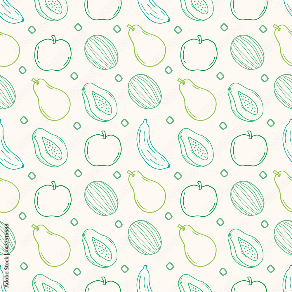green fruit seamless pattern vector green fruit seamless pattern vector