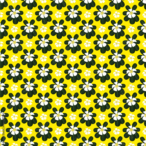 seamless pattern with yellow flowers