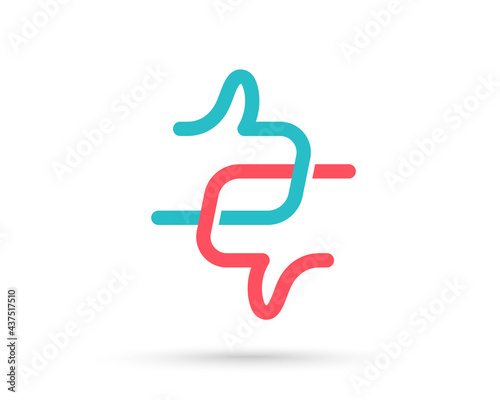 Like and Dislike logo vector design. Thumb up hand icon. Approve or Reject button. Social media reaction. Like logotype template. Ok or No logo icon. Thumb down red hand. Vector
