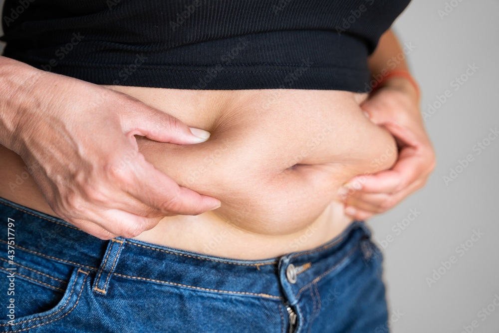 Naklejka premium Fat Button Belly And Body