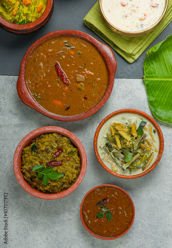 Kerala feast side dishes photo