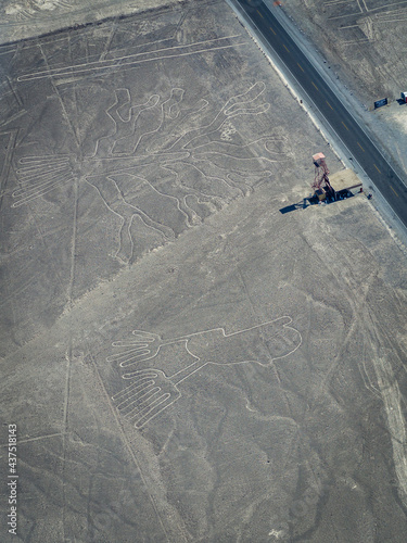 Nazca lines geoglyphs in Peru