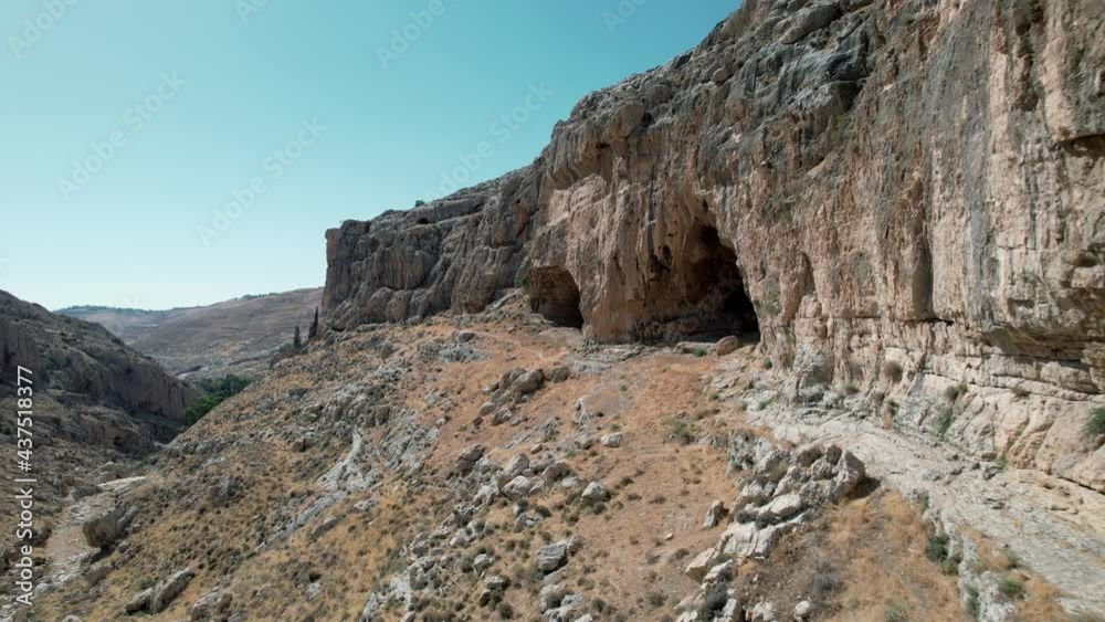 Drone aerial views of desert canyon Drone aerial views of desert canyon