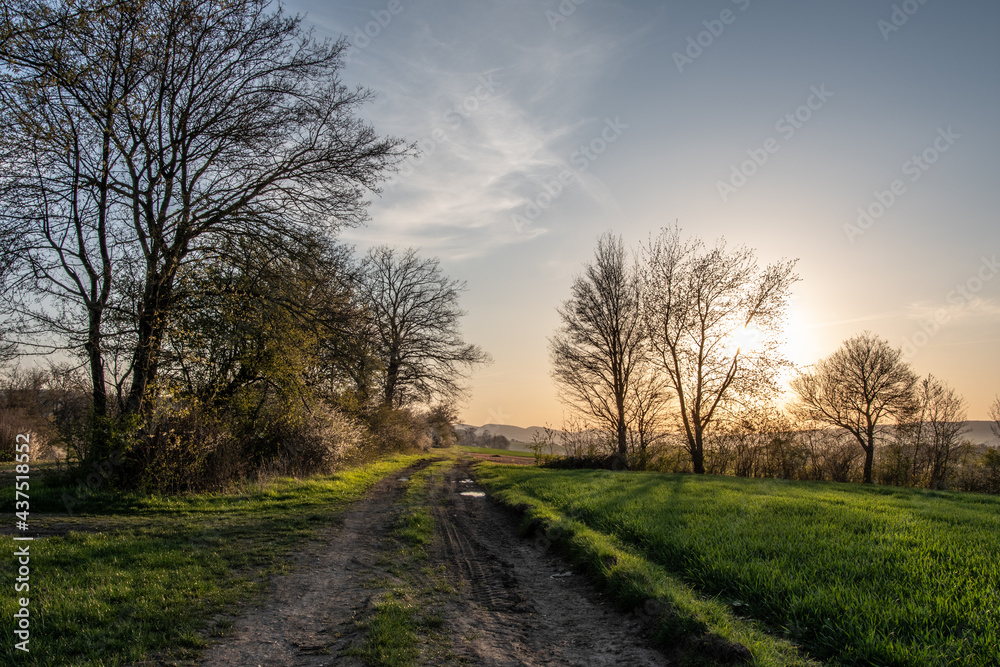 Country landscape in sunshine in Germany Country landscape in sunshine in Germany