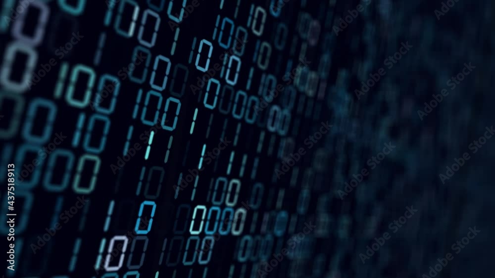 Computer Binärcode digital Hintergrund Animation 3D