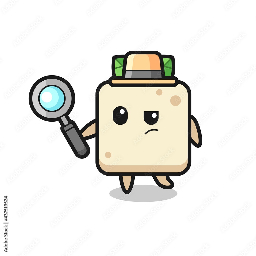 tofu detective character is analyzing a case tofu detective character is analyzing a case