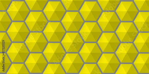 yellow background of yellow hexagonal pyramids