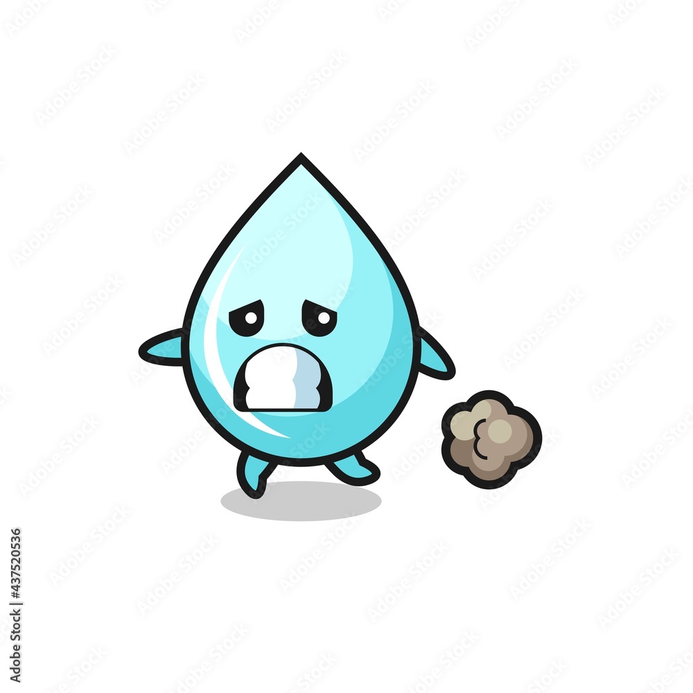 illustration of the water drop running in fear illustration of the water drop running in fear