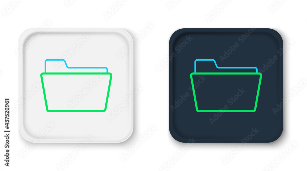 Line Document folder icon isolated on white background. Accounting binder symbol. Bookkeeping management. Colorful outline concept. Vector Line Document folder icon isolated on white background. Accounting binder symbol. Bookkeeping management. Colorful outline concept. Vector