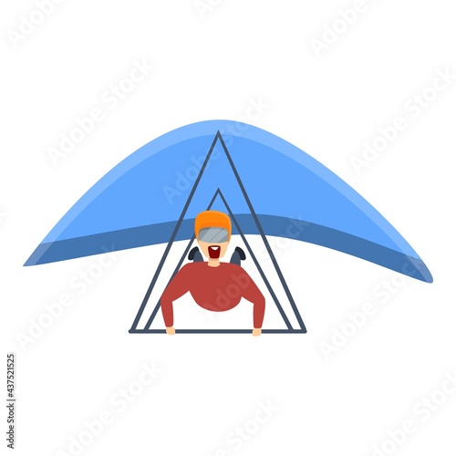 Sport hang glider icon. Cartoon of Sport hang glider vector icon for web design isolated on white background