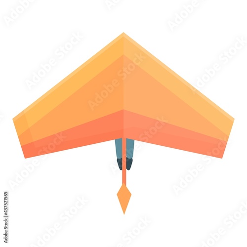 Activity hang glider icon. Cartoon of Activity hang glider vector icon for web design isolated on white background