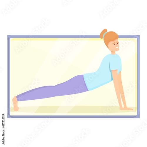 Push up fitness blog icon. Cartoon of Push up fitness blog vector icon for web design isolated on white background