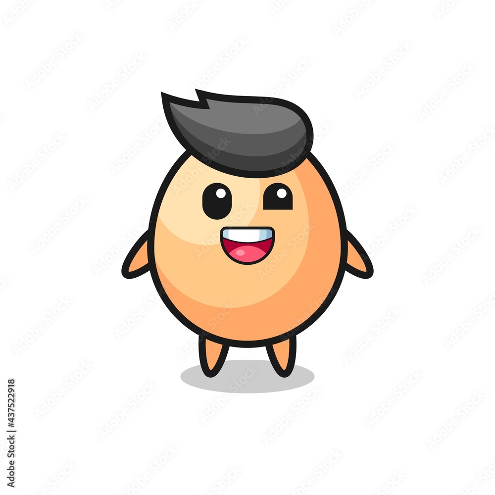 illustration of an egg character with awkward poses