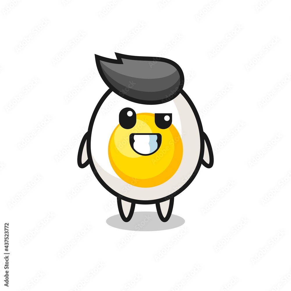 illustration of the argue between two cute boiled egg characters illustration of the argue between two cute boiled egg characters