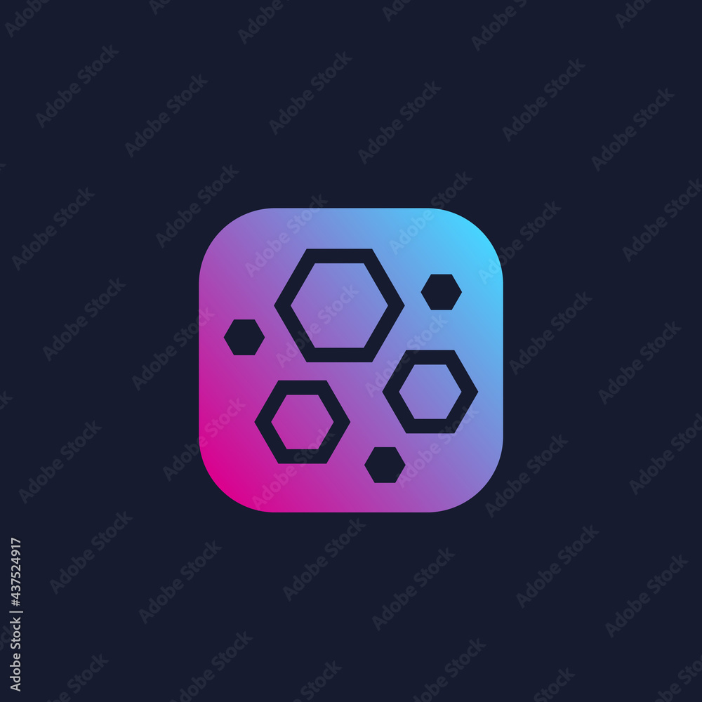 nanoparticles, hexagon nano molecules, vector nanoparticles, hexagon nano molecules, vector