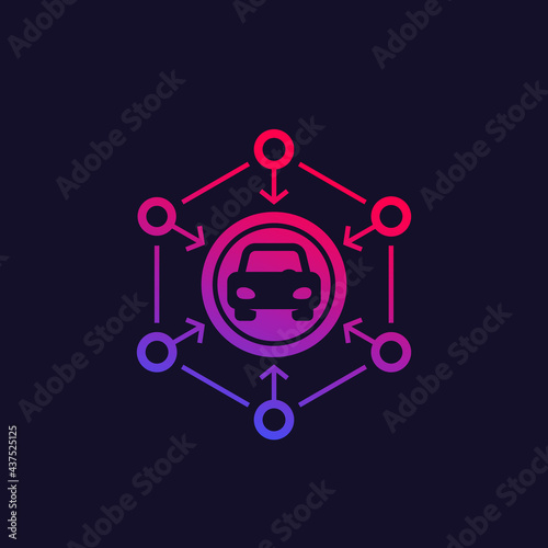 carsharing vector icon for web, apps