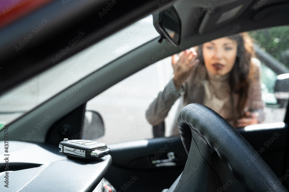 Woman Forgot Her Key Inside Car Woman Forgot Her Key Inside Car