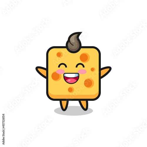 wrathful expression of the cheese mascot character