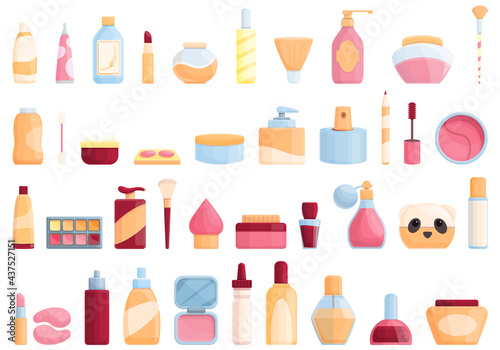 Korean cosmetics icon. Cartoon of korean cosmetics vector icon for web design isolated on white background