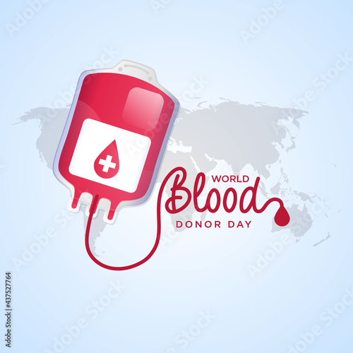 World Blood Donor Day illustration vector graphic of perfect for greeting card, background, invitation, madicine, web, icon, simple wallpaper, ornament