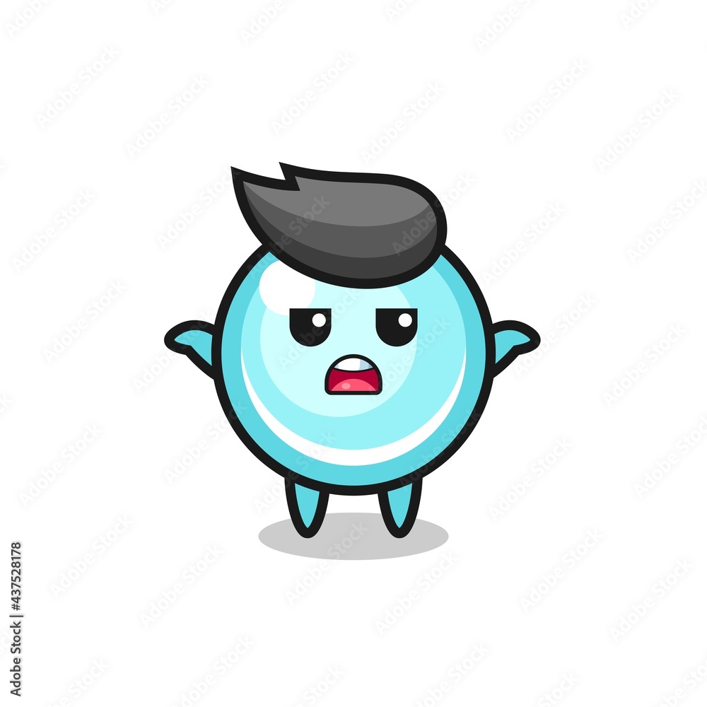 bubble mascot character saying I do not know bubble mascot character saying I do not know
