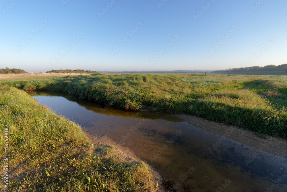 Maye river in the bay of the Somme